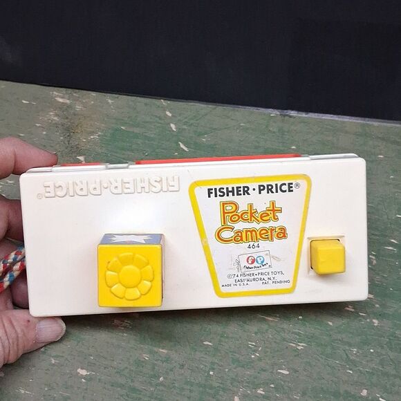 Vintage Fisher Price Xylophone Musical Pull Toy 1989, Pocket Camers 464,  Camera - Picture 2 of 10